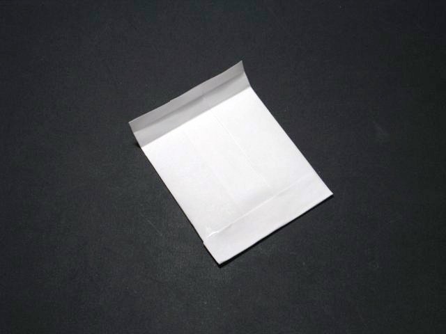 Fold the top flap down twice