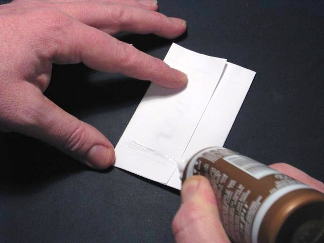 Glue inside of bottom fold